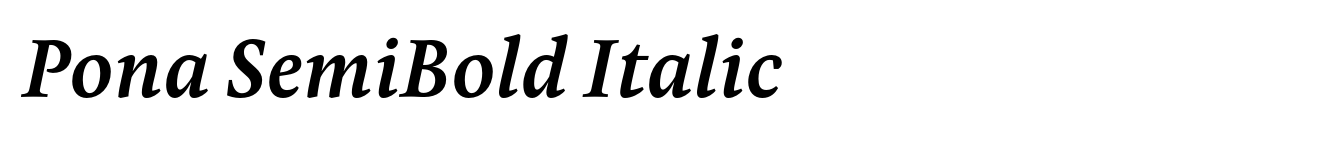 Pona SemiBold Italic